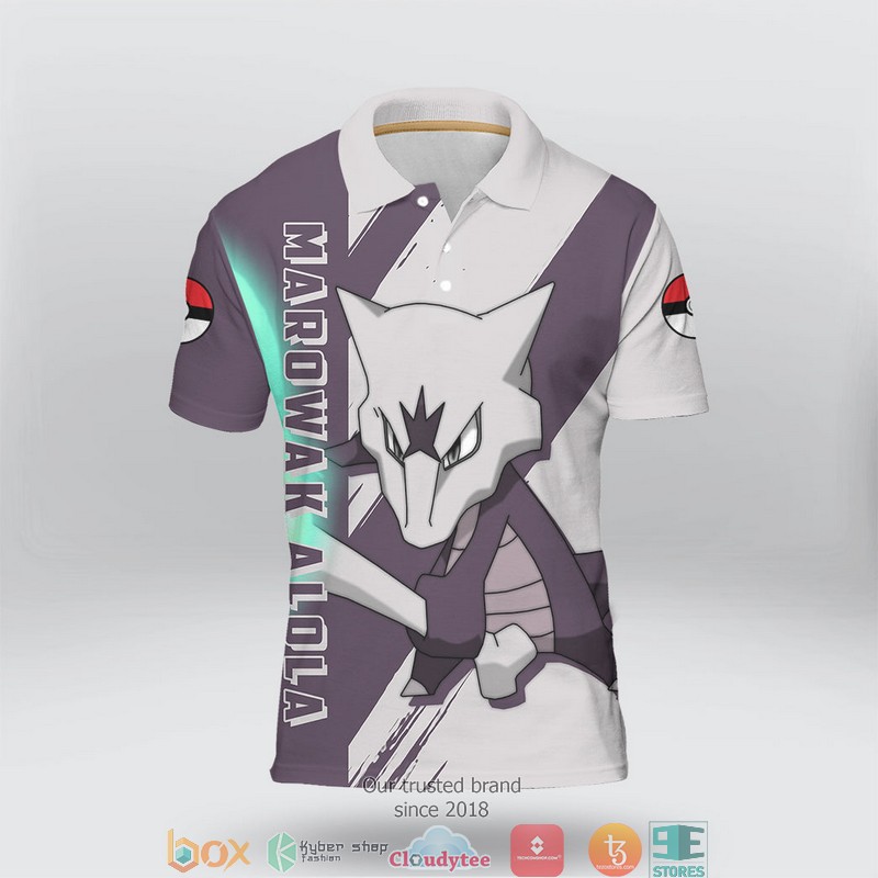 Pokemon Marowak Alola Polo Shirt 2 Pokemon Marowak Alola Polo Shirt 1