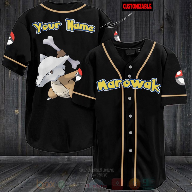 Pokemon Marowak Personalized Baseball Jersey