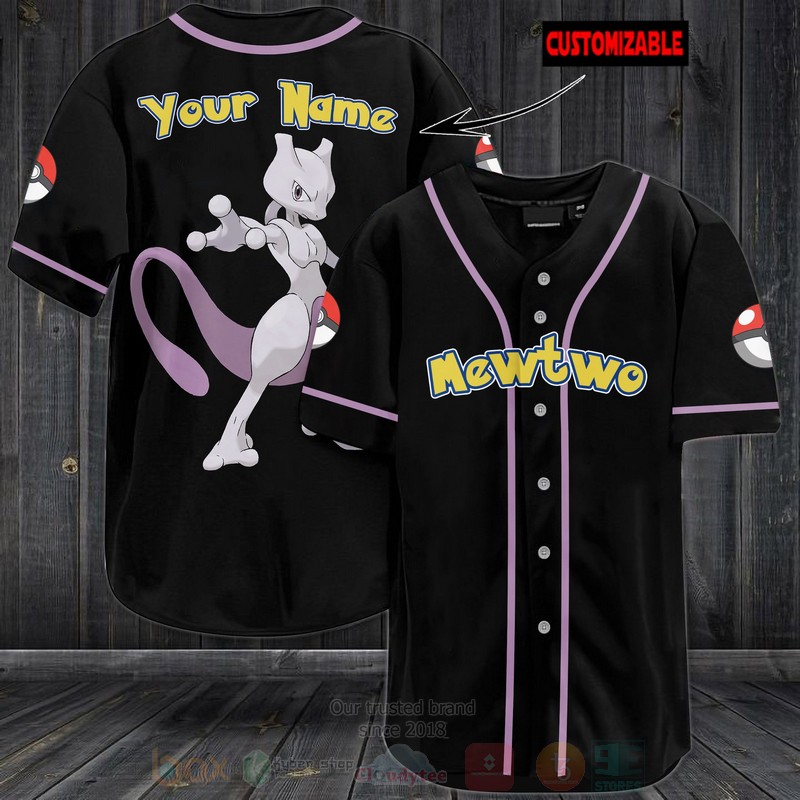 Pokemon Mewtwo Personalized Baseball Jersey