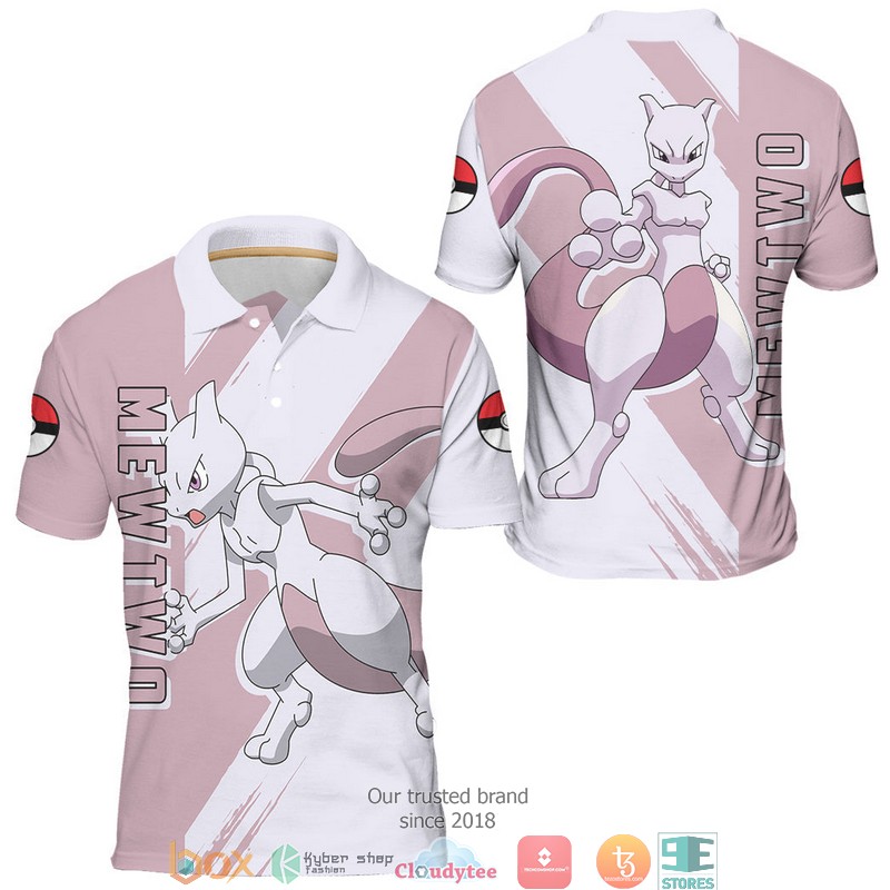 Pokemon Mewtwo Polo Shirt 3 Pokemon Mewtwo Polo Shirt 1 2