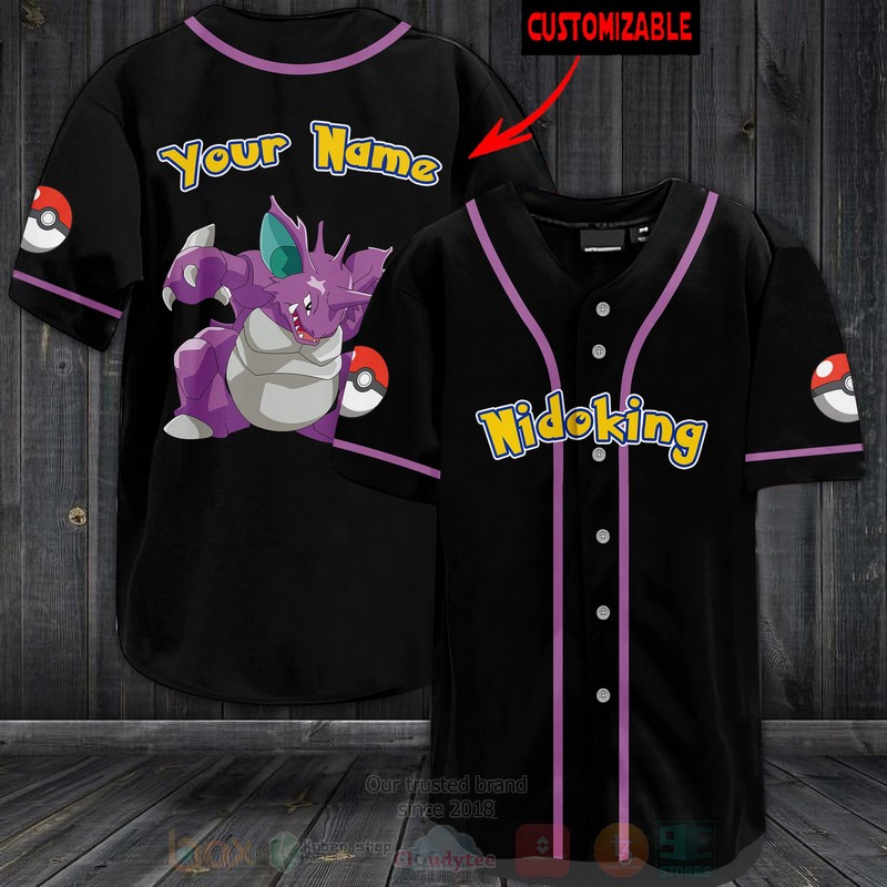 Pokemon Nidoking Personalized Baseball Jersey