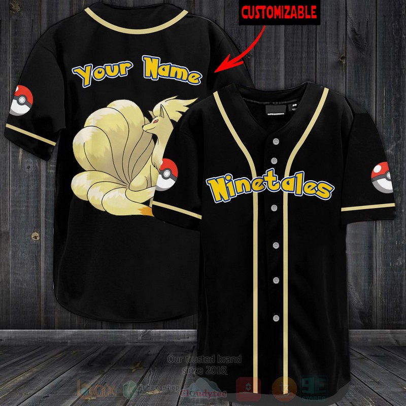 Pokemon Ninetales Personalized Baseball Jersey