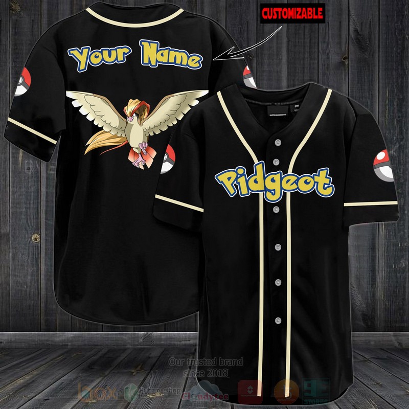 Pokemon Pidgeot Personalized Baseball Jersey