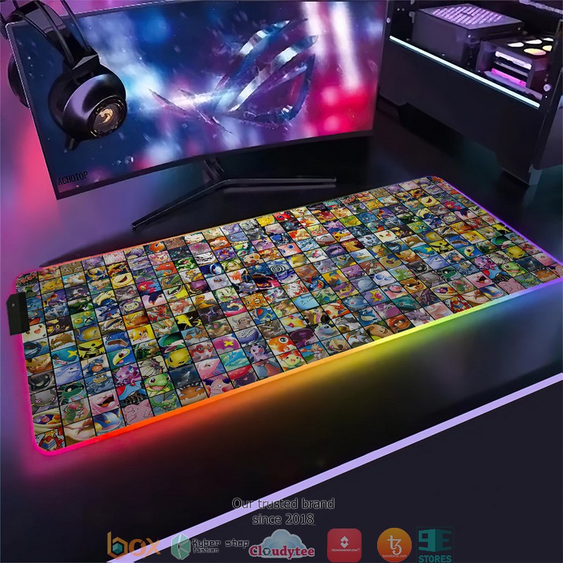 Pokemon Pokes Led Mousepad