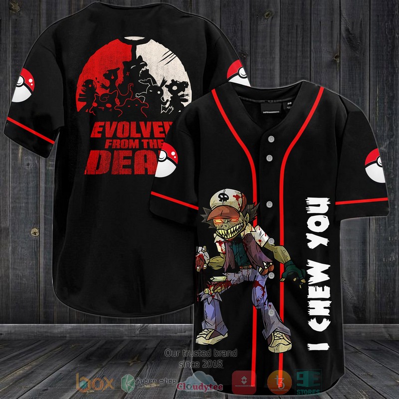 HOT Pokemon Satoshi I chew You Evolve from the dead Baseball Jersey 3 Pokemon Satoshi I chew You Evolve from the dead Baseball Jersey