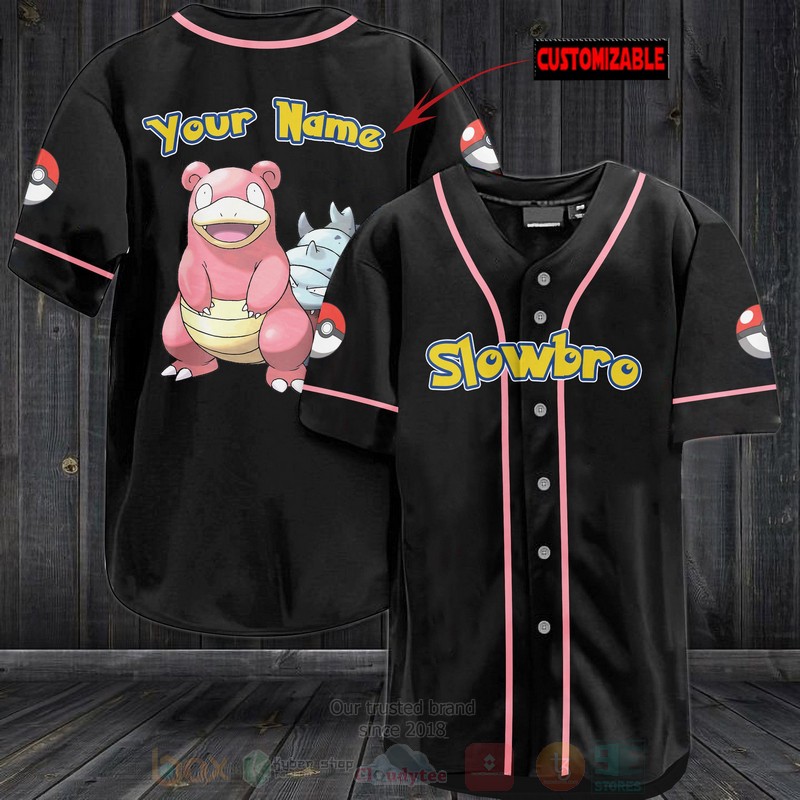 Pokemon Slowbro Personalized Baseball Jersey
