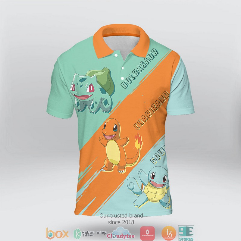 Pokemon Starter Polo Shirt 2 Pokemon Starter Polo Shirt 1