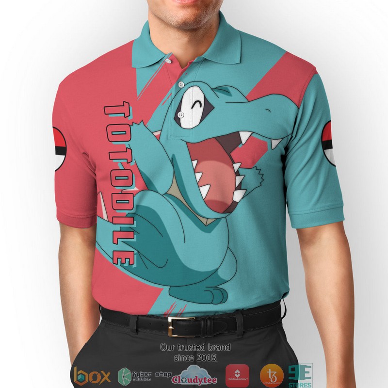 Pokemon Totodile Polo Shirt 9 Pokemon Totodile Polo Shirt