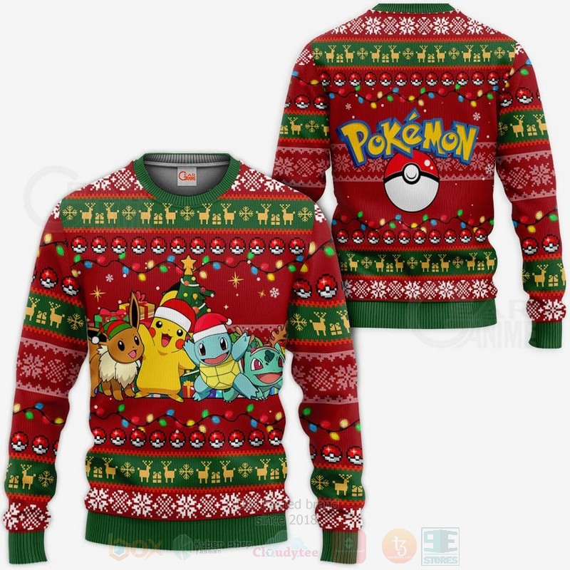 Pokemons Anime Christmas Sweater