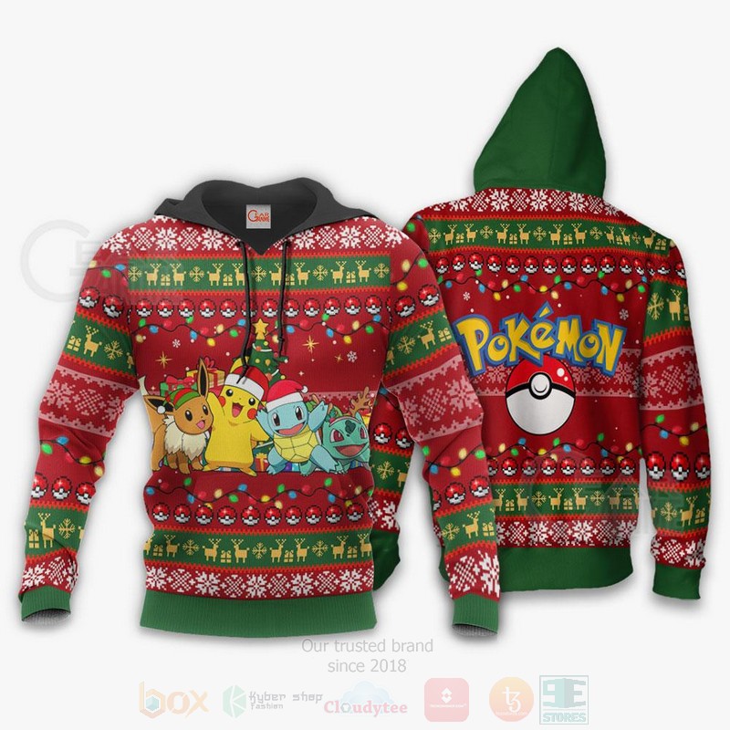 BEST Pokemons Anime Sweater, 3D Hoodie 3 Pokemons Anime Christmas Sweater 1 2