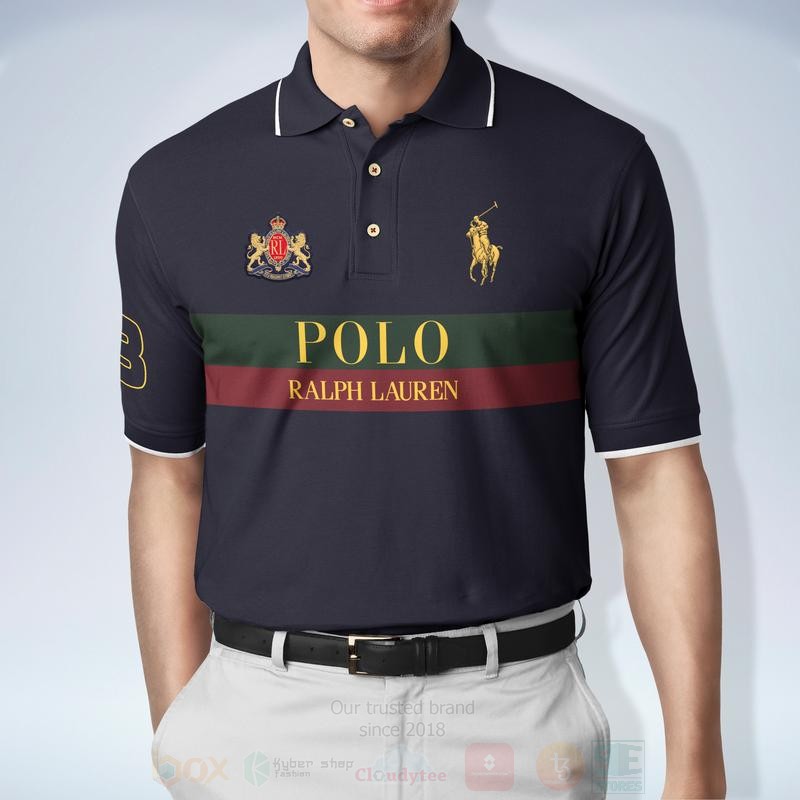 BEST Polo Ralph Lauren Navy All Over Print 3D Polo Shirt 4 Polo Ralph Lauren Navy Polo Shirt 1 2 3