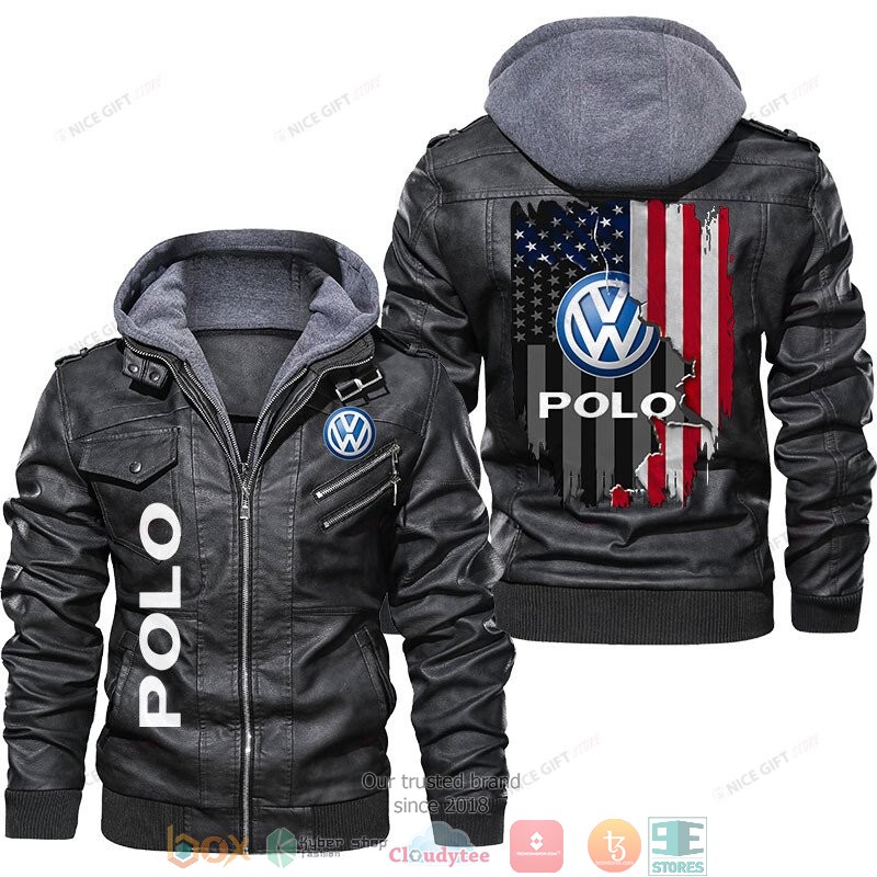 Polo US Flag Leather Jacket
