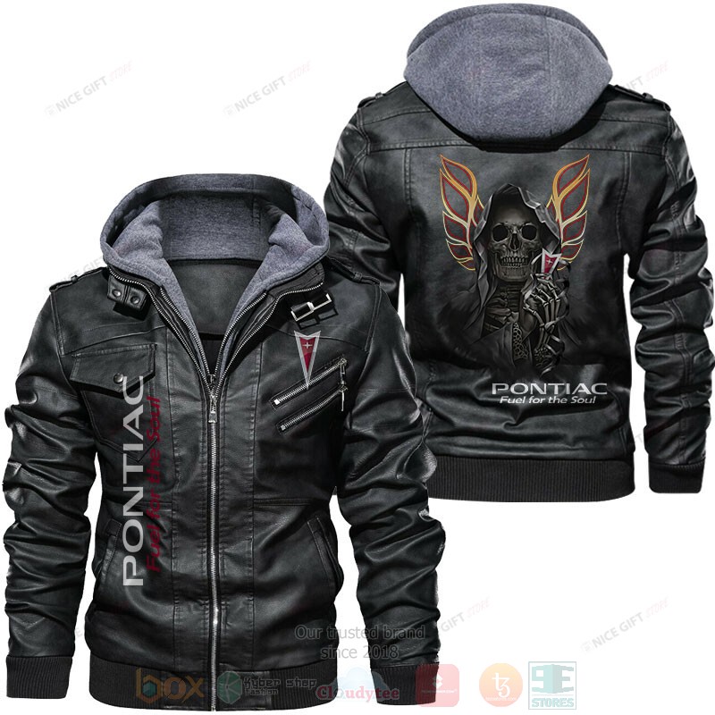 Pontiac Fuel For The Soul Skull Leather Jacket