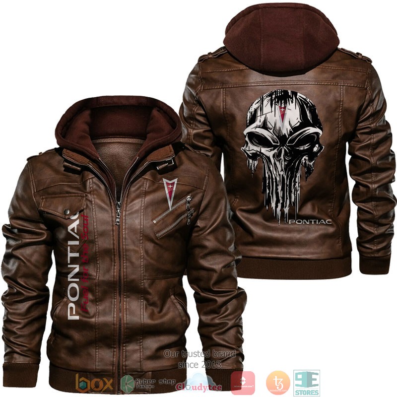 Pontiac Punisher Skull Leather Jacket 2 Pontiac Punisher Skull Leather Jacket 1