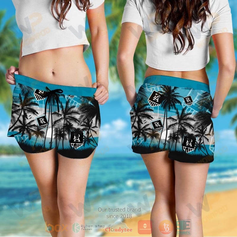 HOT Port Adelaide Football Club Tropical Hawaiian Shirt and shorts 4 Port Adelaide Football Club Tropical Hawaiian Shirt and shorts 1 2 3