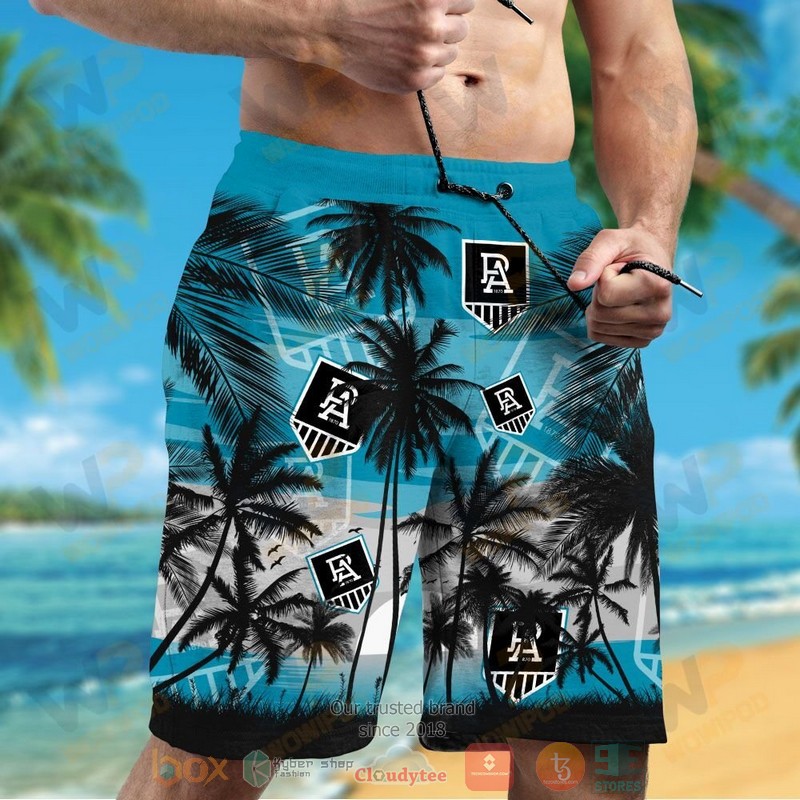 HOT Port Adelaide Football Club Tropical Hawaiian Shirt and shorts 5 Port Adelaide Football Club Tropical Hawaiian Shirt and shorts 1 2 3 4