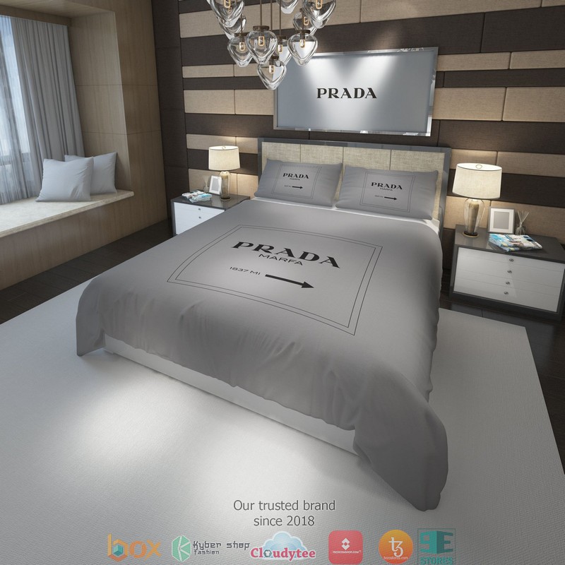 Prada Grey Duvet cover bedding set