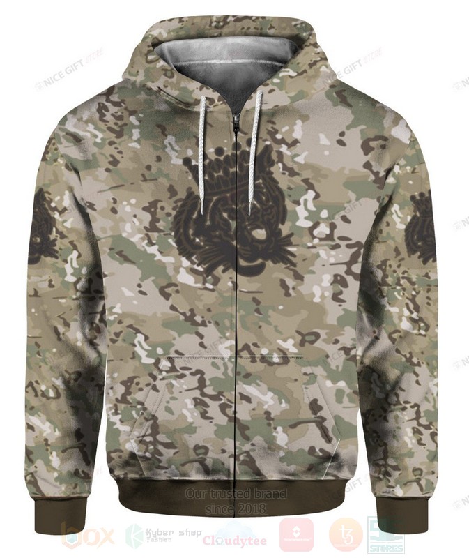 Proper No Twelve Camouflage 3D Zip Hoodie 1