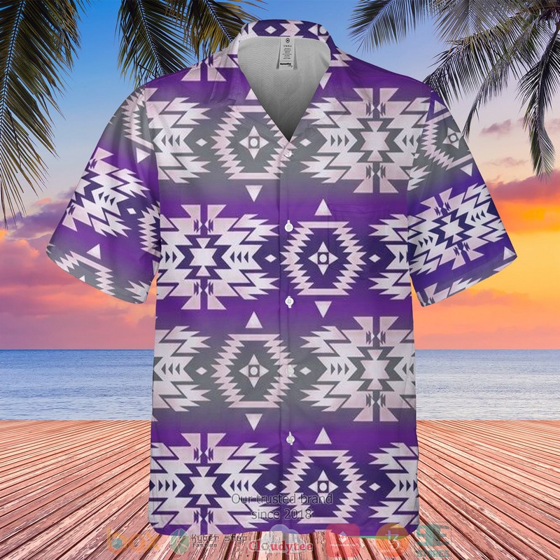 Purple Arrow Native American Hawaiian Shirt 3 Purple Arrow Native American Hawaiian Shirt