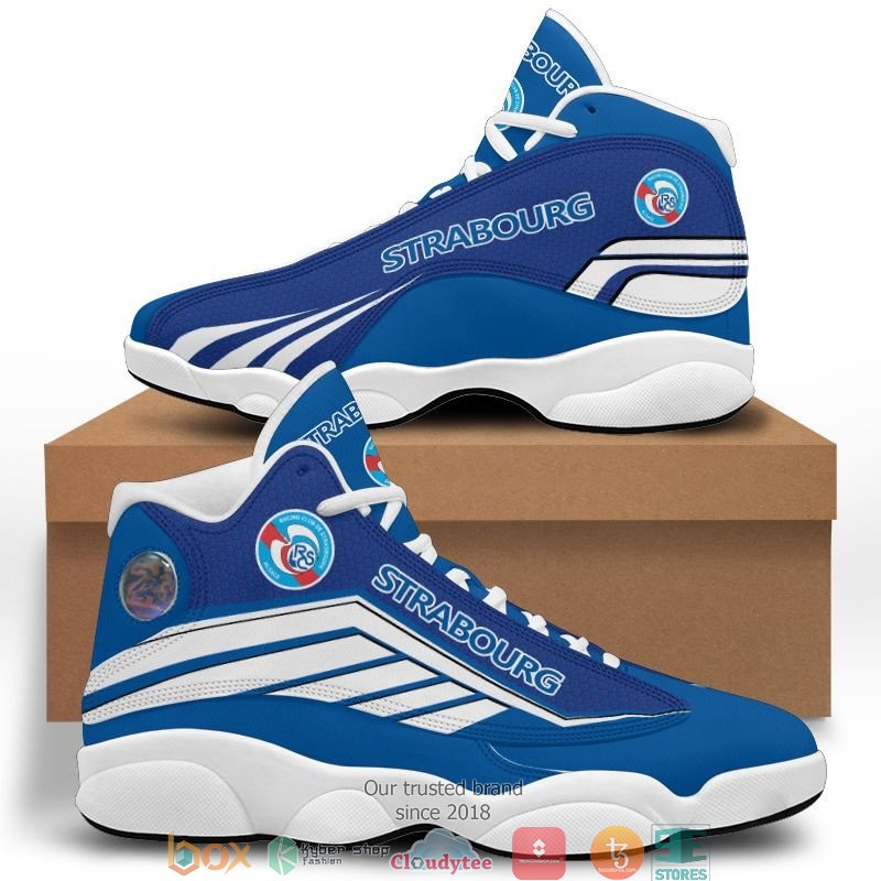 RC Strasbourg Alsace Air Jordan 13 Sneaker Shoes 3 RC Strasbourg Alsace Air Jordan 13 Sneaker Shoes 1 2