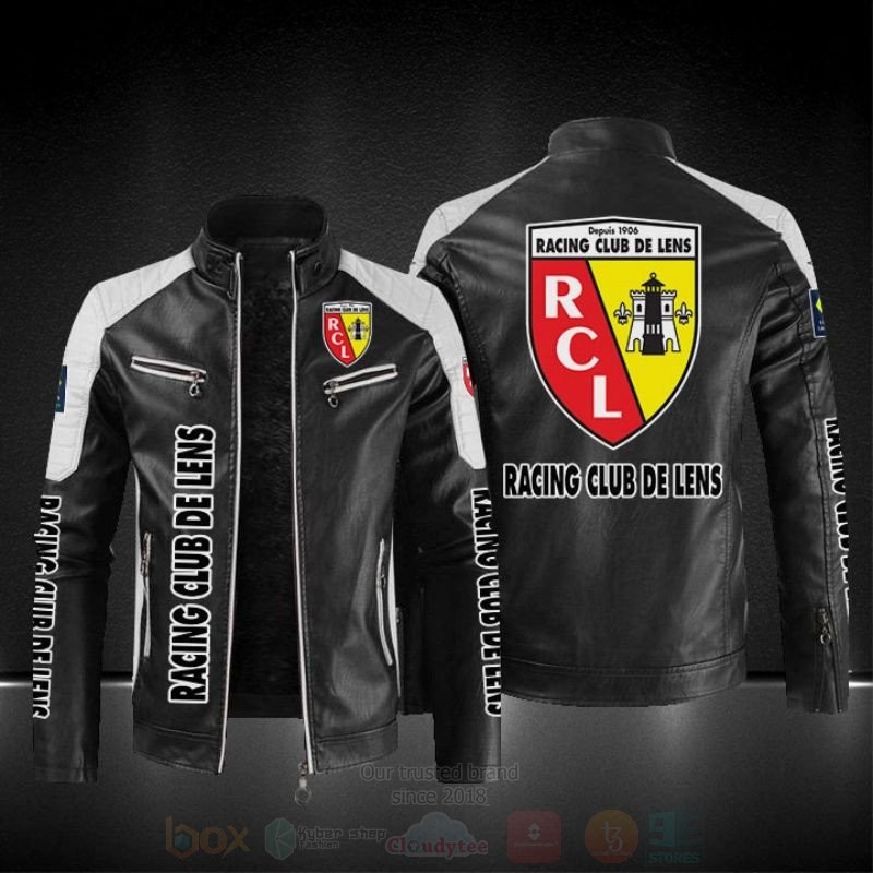 BEST Racing Club de Lens PU Leather Jacket 3 Racing Club de Lens Leather Jacket 1 2