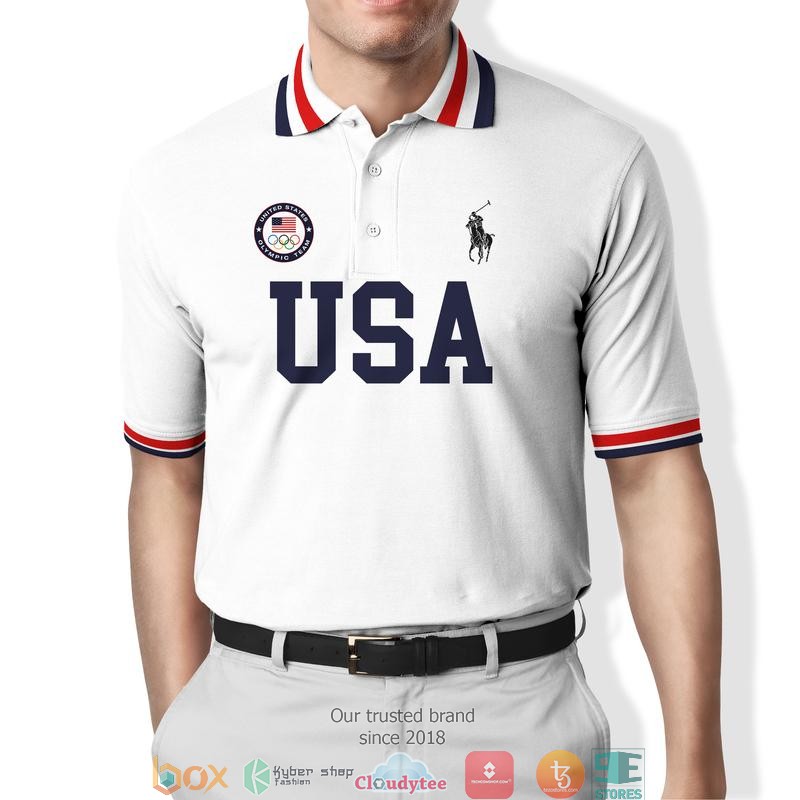 Ralph Lauren USA White Polo Shirt