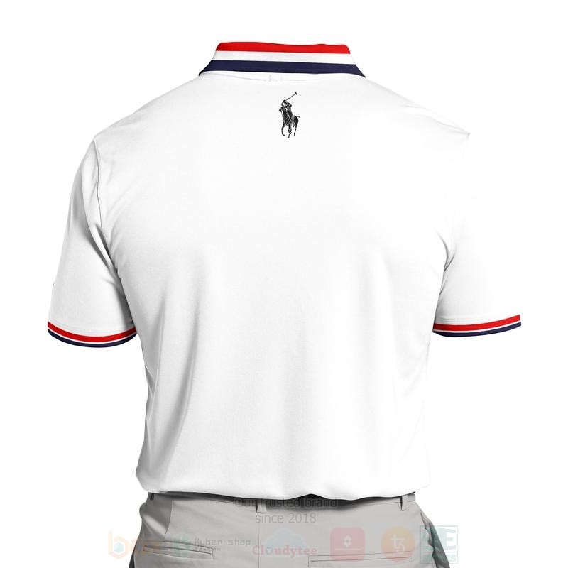 BEST Ralph Lauren USA White All Over Print 3D Polo Shirt 5 Ralph Lauren USA White Polo Shirt 1 2 3 4