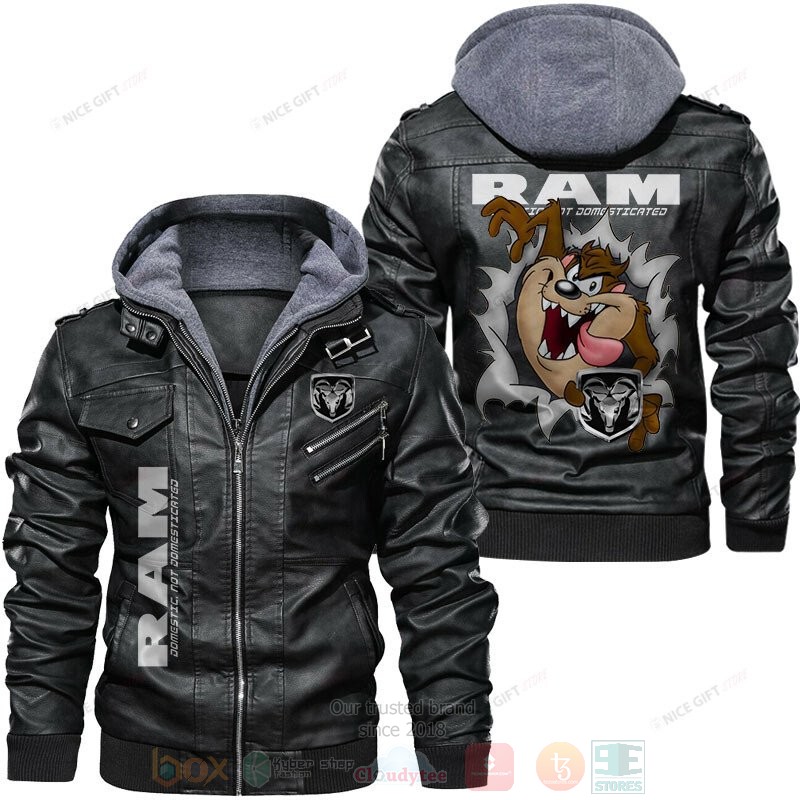 Ram Domestic Not Domesticated Skull Leather Jacket