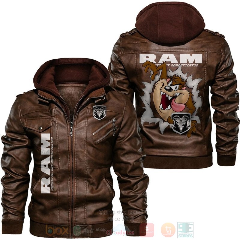 Ram Domestic Not Domesticated Skull Leather Jacket 1