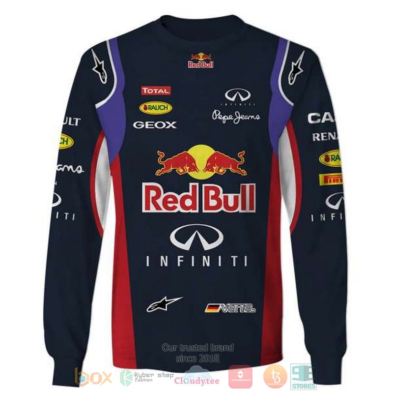 NEW Red Bull Infiniti 3EOX dark blue 3D shirt, hoodie 4 Red Bull Infiniti 3EOX dark blue 3D shirt hoodie 1 2 3