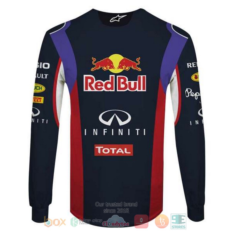 NEW Red Bull Infiniti 3EOX dark blue 3D shirt, hoodie 5 Red Bull Infiniti 3EOX dark blue 3D shirt hoodie 1 2 3 4