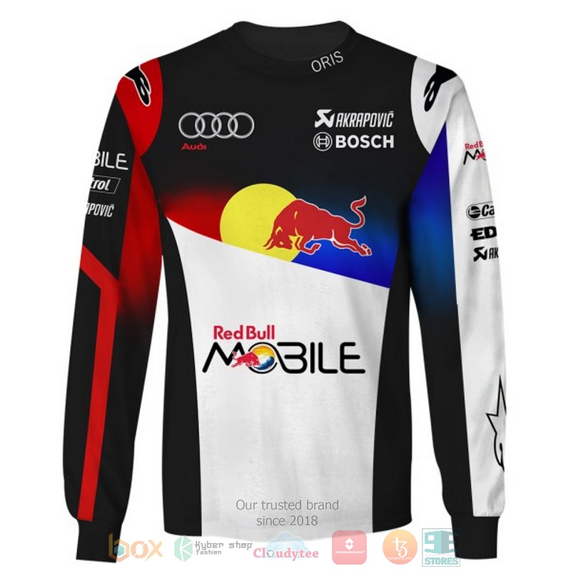Red Bull Mobile Audi Bosch black white 3D shirt hoodie 1 2 3
