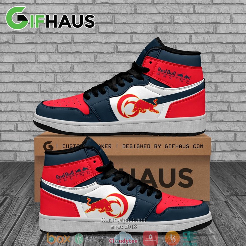 Red Bull Racing Air Jordan High Top Shoes 10 Red Bull Racing Air Jordan High Top Shoes