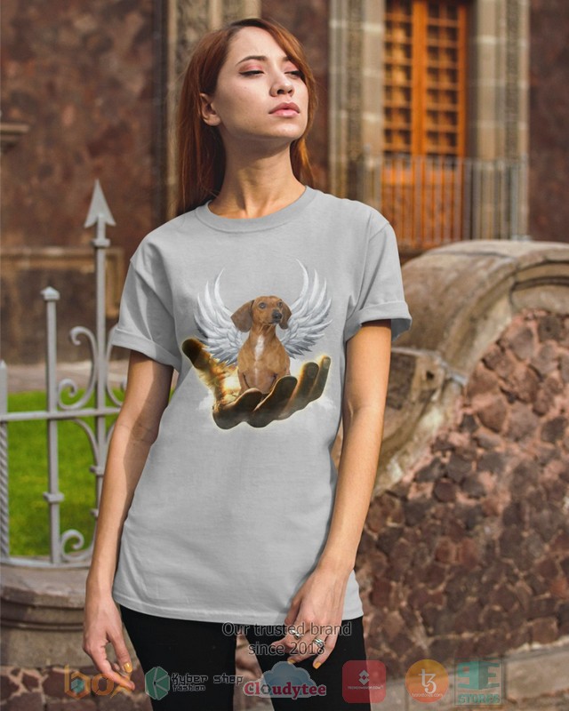 HOT Red Dachshund Golden Hand Heaven Wings 2D shirt, hoodie 3 Red Dachshund Golden Hand Heaven Wings 2D shirt hoodie 1 2