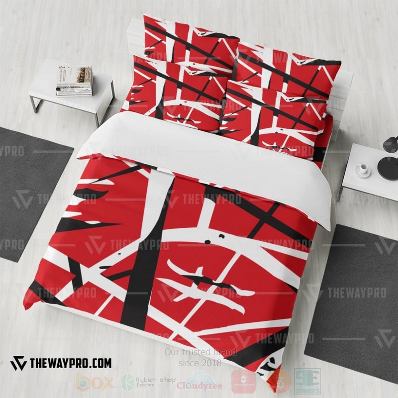 BEST Red Frankenstrat Strings Duvet Cover Bed Sets 3 Red Frankenstrat Strings Custom Bedding Set 1 2