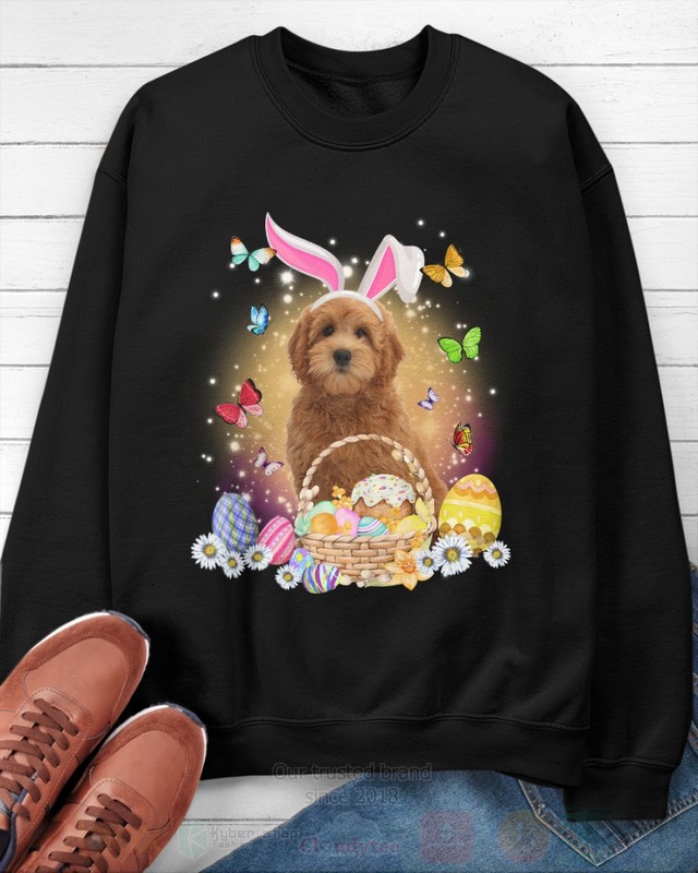 Red Goldendoodle Easter Bunny Butterfly 2D Hoodie Shirt 1 2 3 4 5 6 7 8 9 10 11 12 13 14