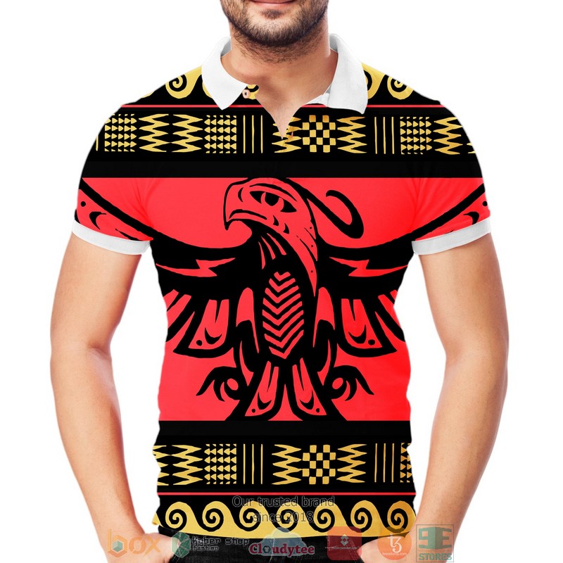 Red Phoenix Native American Polo Shirt 2 Red Phoenix Native American Polo Shirt 1