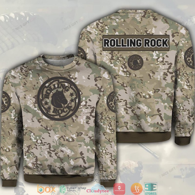 Rolling Rock Camouflage Crewneck Sweatshirt