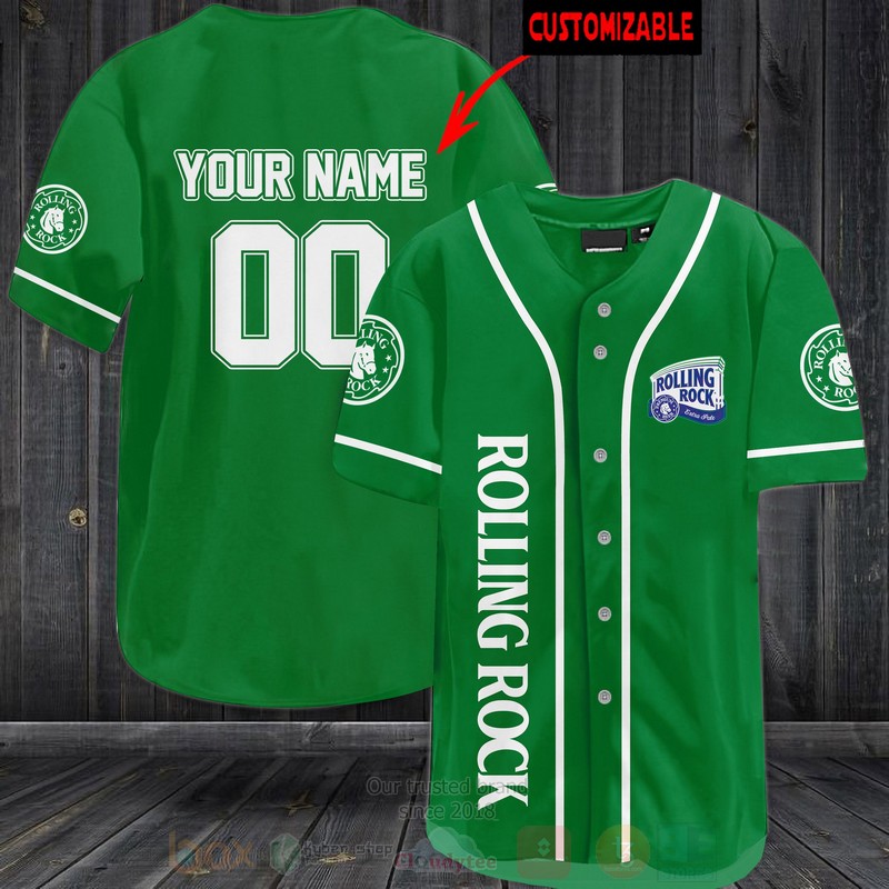 Rolling Rock Personalized Baseball Jersey Shirt