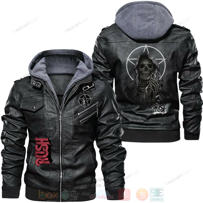 Rush Star Man Skull Leather Jacket