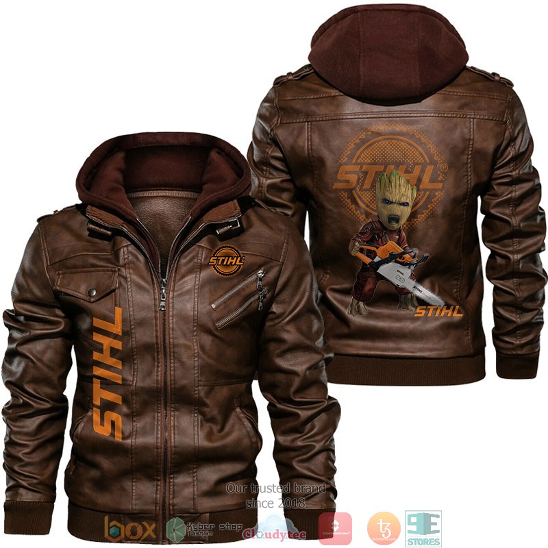 STIHL Baby Groot Saw Leather Jacket 2 STIHL Baby Groot Saw Leather Jacket 1