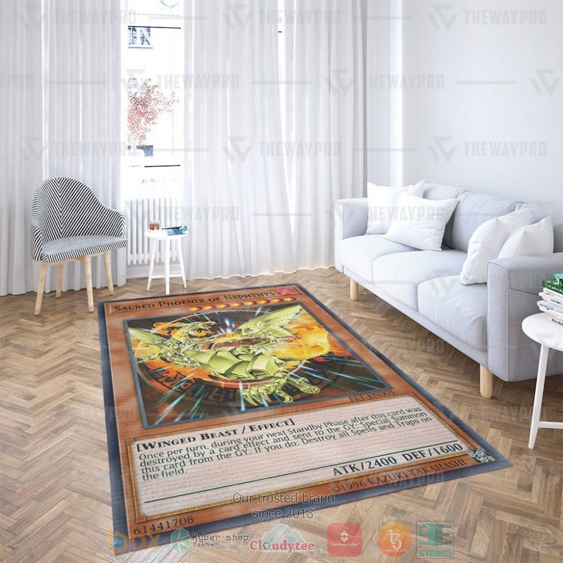 Sacred Phoenix Of Nephthys Rectangle Rug 1
