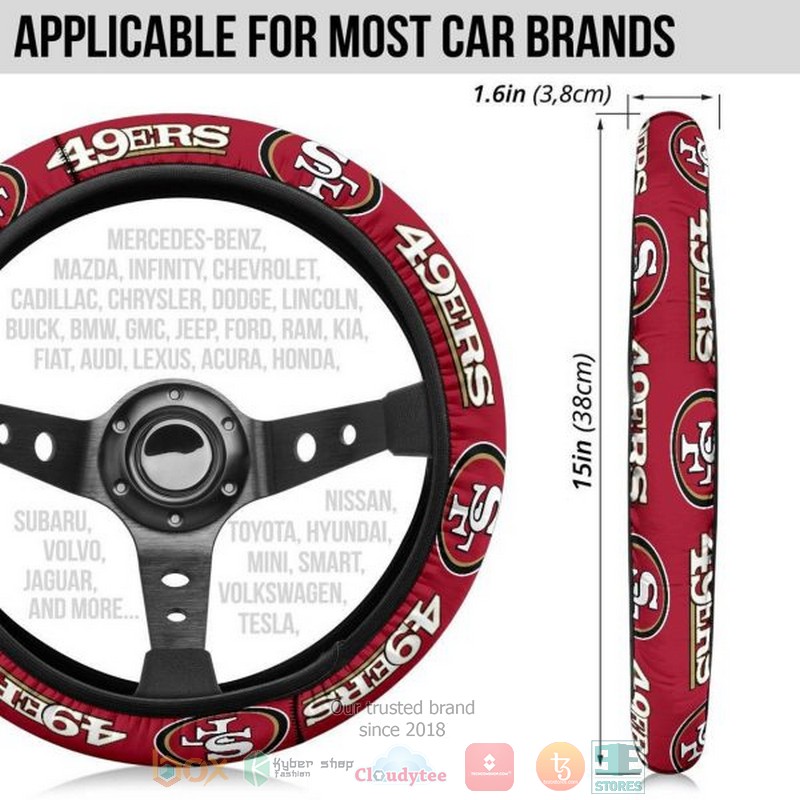 San Francisco 49ers steering wheel cover 1