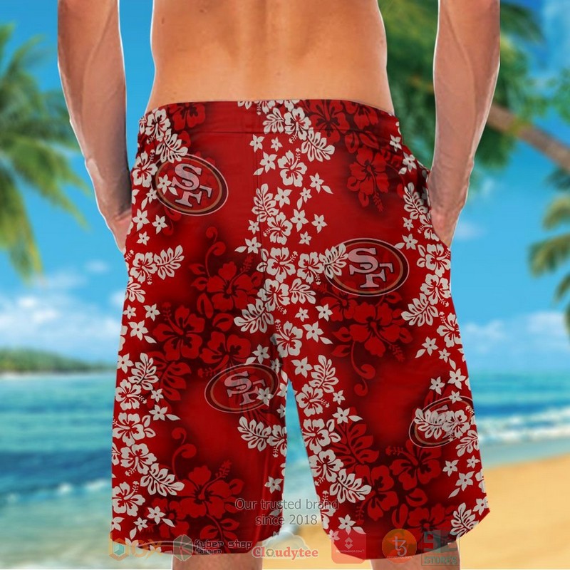 HOT San Francisco 49ers tropical plants red hawaii shirt, shorts 6 San Francisco 49ers tropical plants red hawaii shirt shorts 1 2 3 4 5