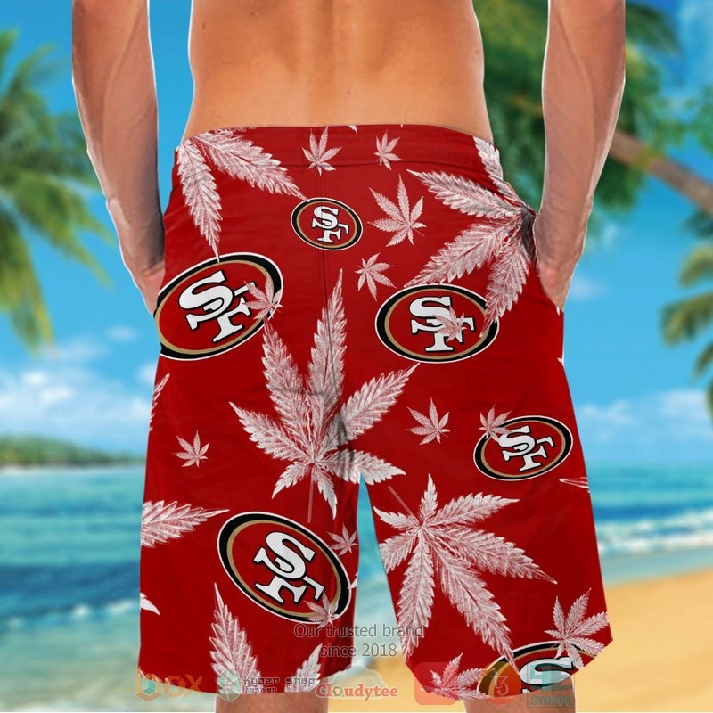 HOT San Francisco 49ers weed red hawaii shirt, shorts 6 San Francisco 49ers weed red hawaii shirt shorts 1 2 3 4 5