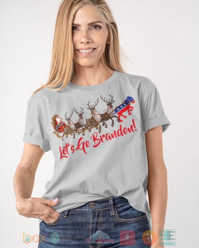 Santa Claus sleigh Lets go Brandon 2d shirt hoodie 1 2 3