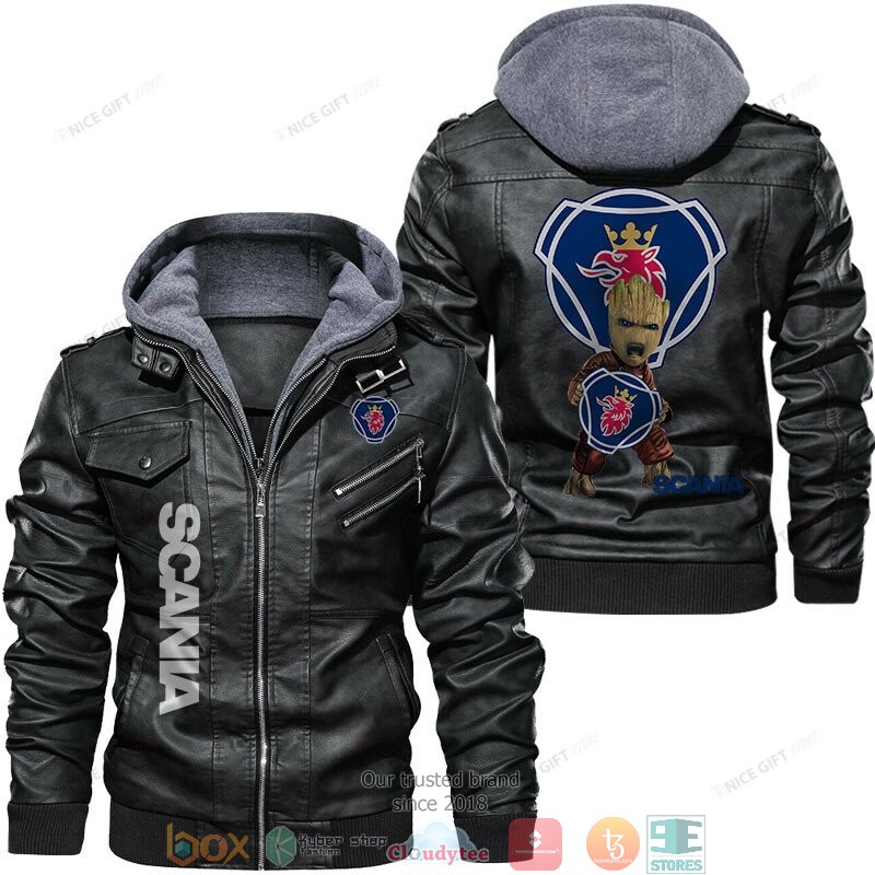 Scania Blue Baby Groot Leather Jacket