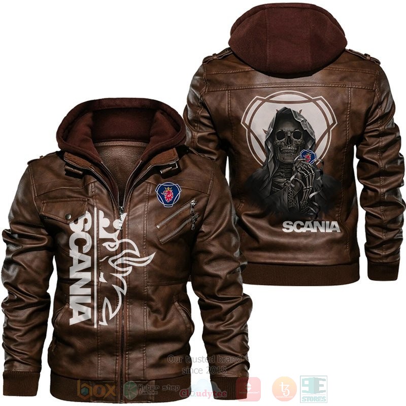 Scania Skull Leather Jacket 1