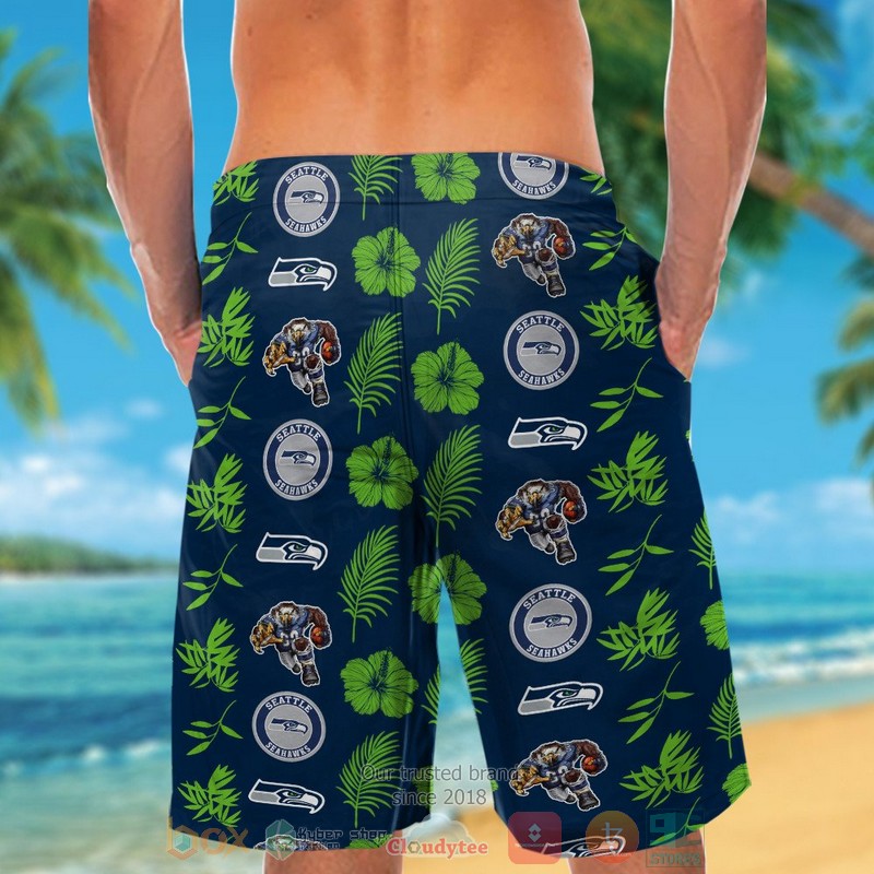 HOT Seattle Seahawks logo Hibiscus action green navy hawaii shirt, shorts 6 Seattle Seahawks logo Hibiscus action green navy hawaii shirt shorts 1 2 3 4 5