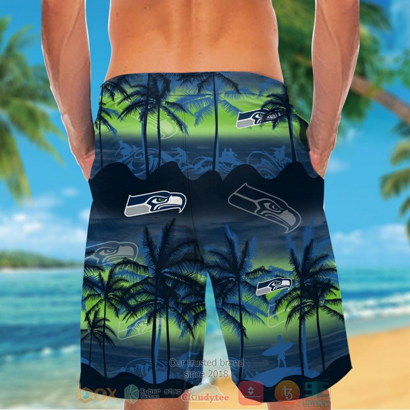 Seattle Seahawks palm tree hawaii shirt shorts 1 2 3 4 5